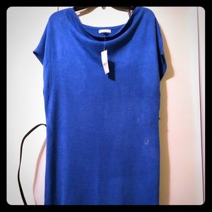 NY&Co. Blue Belted Sweater Dress
